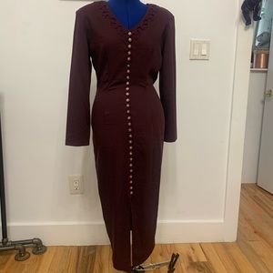 Burgundy Vintage Dress